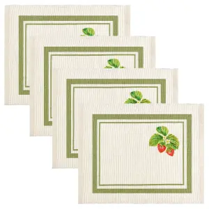 Evans Lichfield Strawberry Set of 4 Indoor/Outdoor Placemats