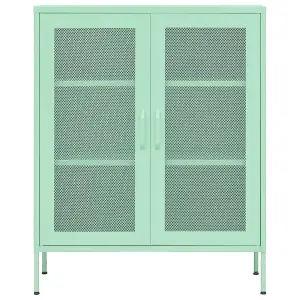 Berkfield Storage Cabinet Mint 80x35x101.5 cm Steel