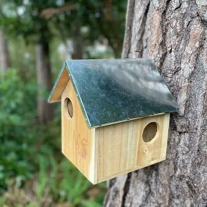 Wooden Squirrel Nest Box With Metal Roof