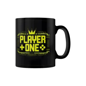 Grindstore Player One & Player Two Gaming Mug Set (Pack of 2) Black/Yellow/Purple (One Size)