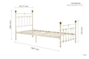 Birlea Atlas Single BedFrame In  Cream