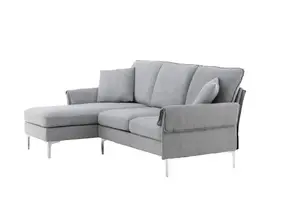 L Shape Toulouse Sofa Set , Grey Fabric