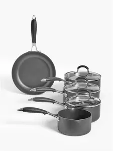 John Lewis 'The Pan' Aluminium Non-Stick Pan Set, 5 Piece