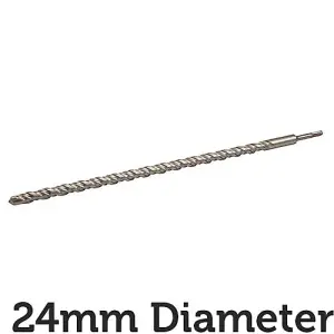 24mm x 600mm SDS Plus Masonry Drill Bit Tungsten Carbide Cutting Head Tip