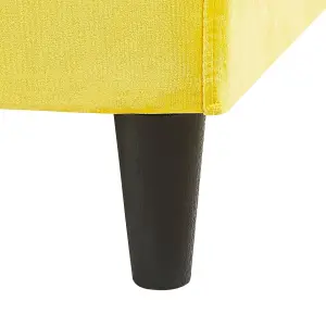 Velvet EU King Size Bed Yellow FITOU