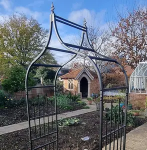 Medieval Metal Garden Arch by Tom Chambers 110cm Wide Garden Rose Arch