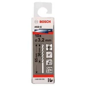 Bosch Professional HSS-G DIN338 3.2x36x65