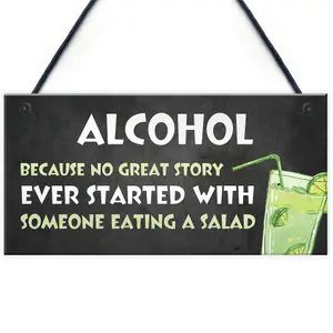 Funny Gift Hanging Home Bar Pub Garden Sign Gin Gift