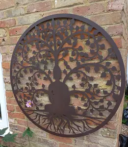 Bodhi Buddha Tree Screen Garden Wall Plaque