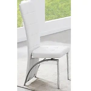 Zanti Clear Glass Dining Table With 6 Ravenna White Chairs