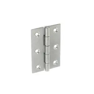 Securit Steel Butt Hinges (10 Prs) Silver (75mm)