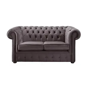 Chesterfield 2 Seater Fabric Malta Lavender 02 Sofa