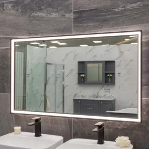 Solstice Black LED Illuminated Backlit Bathroom Mirror (H)700mm (W)1200mm