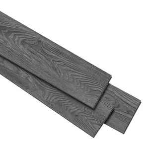 GoodHome Mambo Dark Grey Natural Wood effect Synchronised Click vinyl Planks, 2.17m²