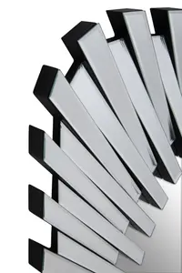 Interiors by Premier Jade Silver Sunburst Wall Mirror