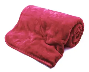 Kampala Hill Mink Blanket/Throw Red 127 x 152cm