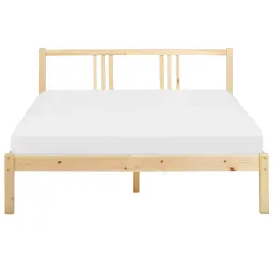 Wooden EU Double Size Bed Light VANNES