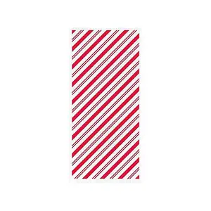 Unique Party Stripe Cellophane Gift Bag (Pack of 20) Red/White (One Size)