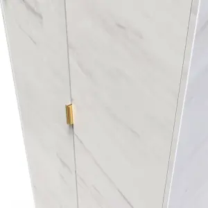 Fuji 2 Door Wardrobe in Marble (Ready Assembled)