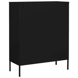 Berkfield Storage Cabinet Black 80x35x101.5 cm Steel