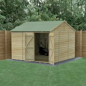 Beckwood 10x10 Reverse Apex Shed - No Windows - Double Door