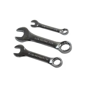 US PRO Tools 7pc Sae Af Stubby Combination Spanner Wrench Set 3/8 To 3/4 - 2248