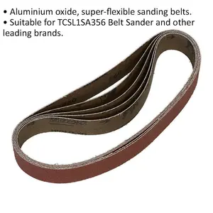 High-Quality 5 Pack Sanding Belts 30mm x 540mm - 60 Grit Aluminium Oxide