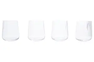 Interiors by Premier Elegant Set Of Four Small Glass Tumblers, Spacious Glass Tumblers For Kitchen, Durable Drinking Glasses