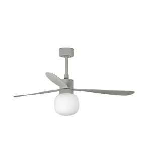 Luminosa Amelia Large Ball Led Grey Ceiling Fan 20W 2700K, 6 Speed