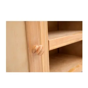 Lugo Waxed 2 Door TV Cabinet Wood Knob