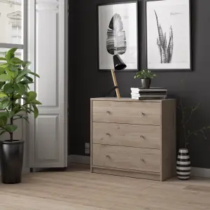 May Chest of 3 Drawers in Jackson Hickory Oak