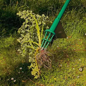 Long Handled Easy Weeder Killer Grabber - Lightweight - Easy Ejection Mechanism - Weed Puller Root Remover