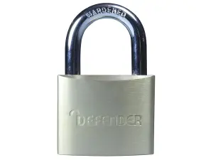 DEFENDER Brass Padlock Twin Pack 40mm