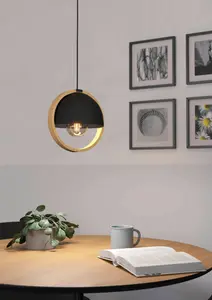 EGLO CALLOW Black Pendant Light