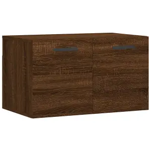 Berkfield Wall Cabinet Brown Oak 60x36.5x35 cm Engineered Wood