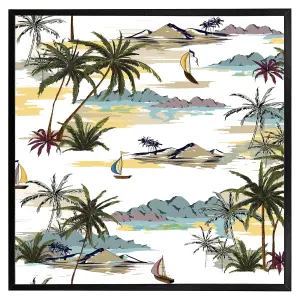 Palm trees (Picutre Frame) / 30x30" / Black