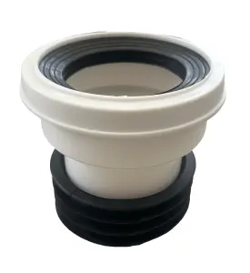 Straight WC Toilet Pan Connector 4'' (100mm/110mm) - Toilet Seal, Rigid Waste Pipe Connector Pan Connector. FREE DELIVERY