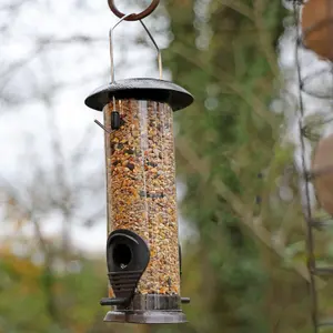 Hanging Wild Bird Feeder Set of 4 Nut Seed Fat Ball Nyger Garden Feeding Station