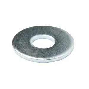 Diall M8 Carbon steel Flat Washer, (Dia)8mm, Pack of 100