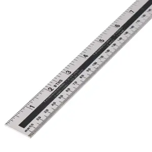 1m (40") Aluminium Ruler Imperial & Metric Conversion Table Straight Edge Rule