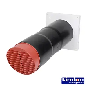 Timloc Aero Core Through-Wall Vent High Rise and Baffle - Terracotta