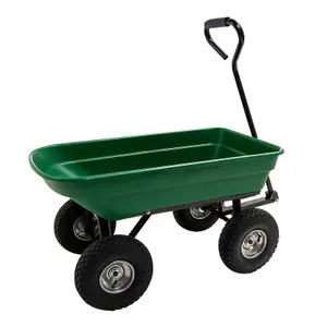 Garden Trolley Cart Wagon Tipper Truck Barrow 120kg BMC 55L / 75L Outdoor Heavy Duty