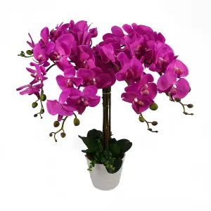 85cm Artificial Deluxe Bush Orchid - Dark Pink