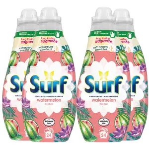 Surf Watermelon Breeze Lasting Fragrance Liquid Detergent 648ml, 96 Washes, 4Pk