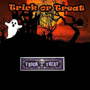 Trick Or Treat Banner 3ft Decoration Trick or Treat Party 90cm Trick Or Treat