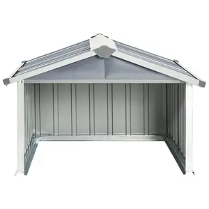 Tuckahoe Garden Robot Lawnmower Shed 92 x 97 x 63 cm Galvanised Steel Grey