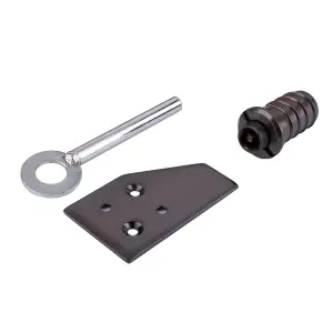 Sash Heritage Flush Lock Sash Stop with Key - Bronze