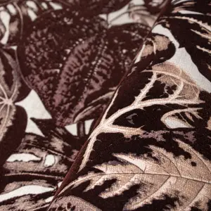 Galerie Feel Red Flocked Velvet Elephant Leaf Wallpaper Roll