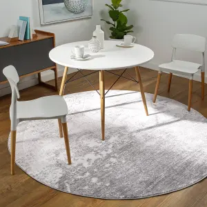 FIONA Round Modern Abstract Area Rug 160 x 160 cm