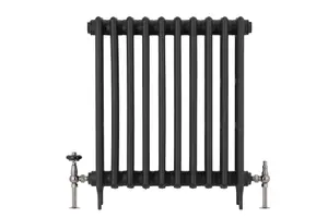 Arroll UK28 Black Angled Thermostatic Radiator valve